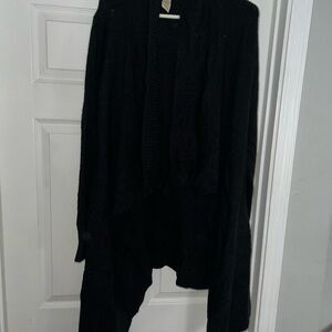 Women's Black Open Front Sweater
